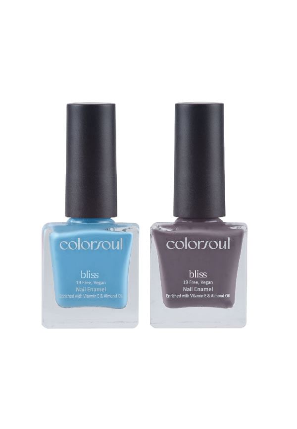 Bliss Nail Enamel - Icey Blue , Grey Crest, (B20,B23)
