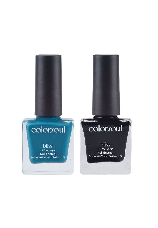 Bliss Nail Enamel - Teal Delight , Hot Tar, (B21,B24)