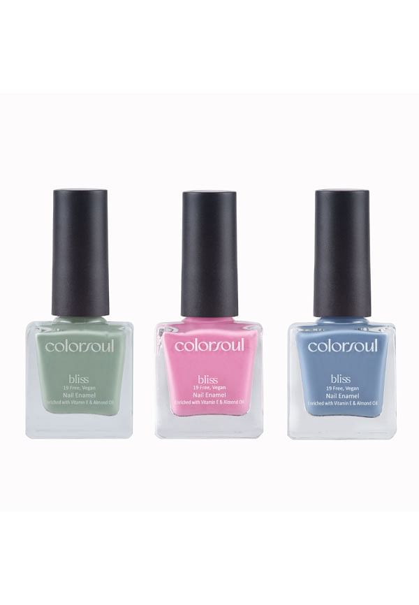 Bliss Nail Enamel - Pink Pie, Smog, Cool Thunder, (B02, B17, B19)