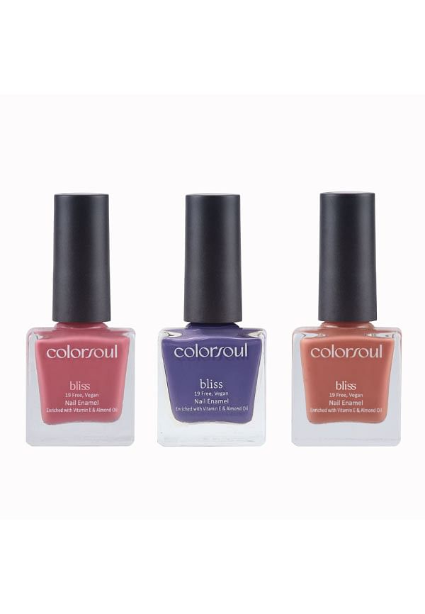 Bliss Nail Enamel - Ballerina Pink, Tickled Purple, Rich Souffle, (B05, B08, B13)