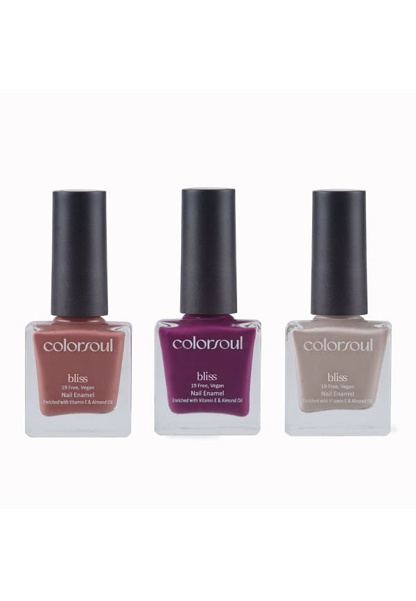 Bliss Nail Enamel - Dusty Mauve, Iris Tint, Summer Trail, (B06, B10, B11)