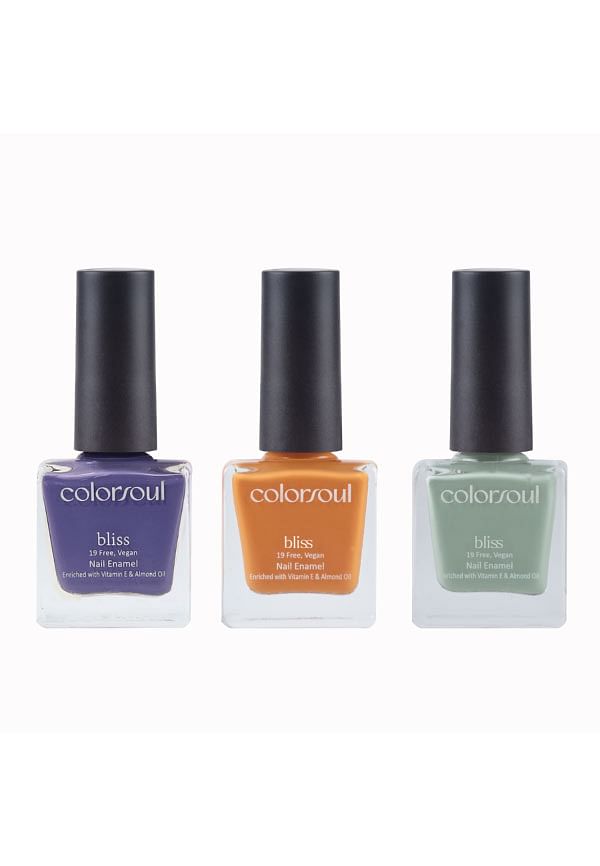 Bliss Nail Enamel - Tickled Purple, Lazy Honey, Smog, (B08, B14, B17)