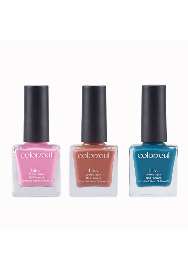 Bliss Nail Enamel - Pink Pie, Rich Souffle, Teal Delight, (B02, B13, B21)