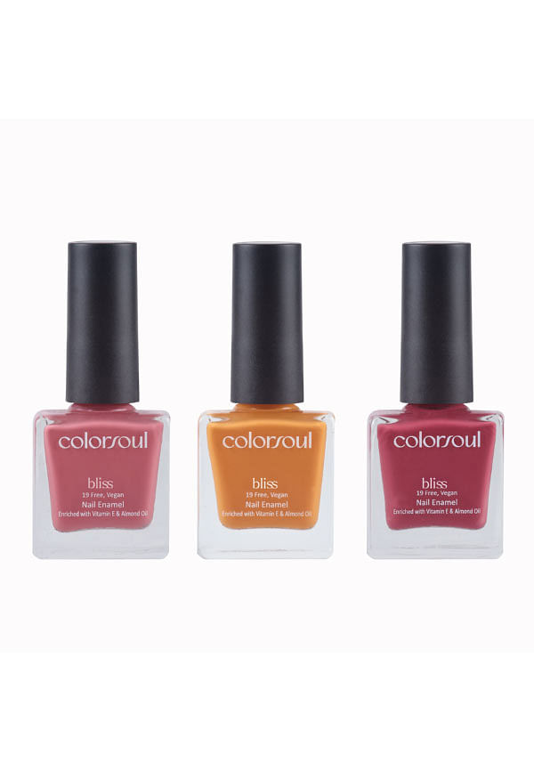 Bliss Nail Enamel - Ballerina Pink, Lazy Honey, Dreamy Pink, (B05, B14, B03)