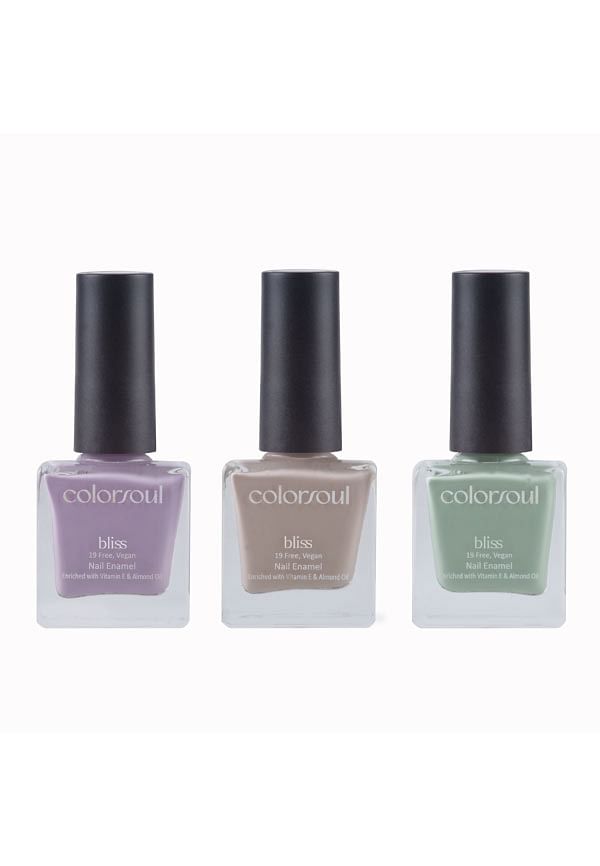 Bliss Nail Enamel - Purple Water, Summer Trail, Smog, (B07, B11, B17)