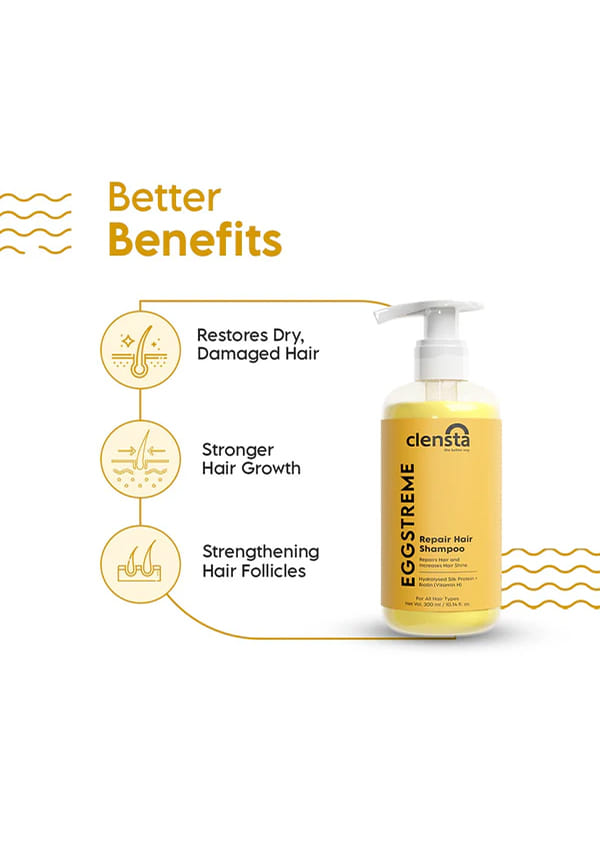 Eggstreme Hair Repair Shampoo With Egg Protein, Biotin & Hydrolyzed Silk Protein – thumbnail 2