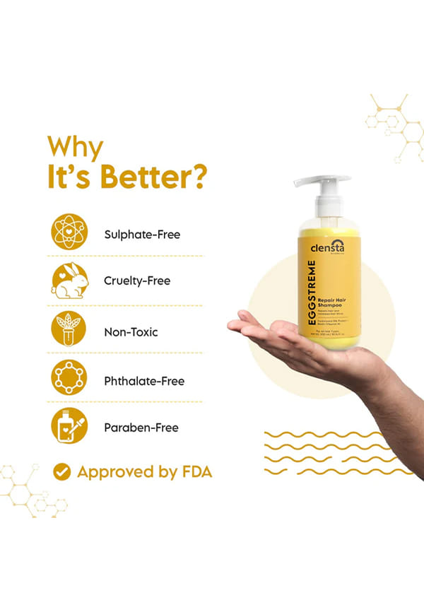 Eggstreme Hair Repair Shampoo With Egg Protein, Biotin & Hydrolyzed Silk Protein – thumbnail 5