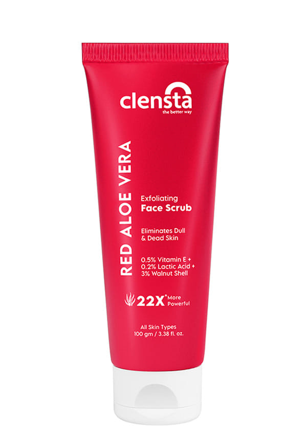 Red Aloe Vera Exfoliating Face Scrub With 3% Walnut Shell, lactic Acid & Vitamin E Red Aloe Vera Exfoliating Face Scrub With 3% Walnut Shell, lactic Acid & Vitamin E