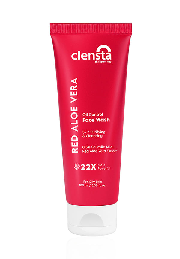 Red Aloe Vera Oil Control Face Wash | Refreshing Gentle Skin Cleanser With 0.5% Salicylic Acid