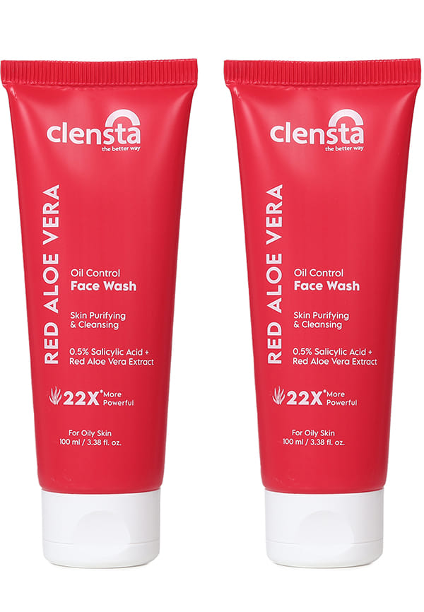 Red Aloe Vera Oil Control Face Wash | Refreshing Gentle Skin Cleanser With 0.5% Salicylic Acid
