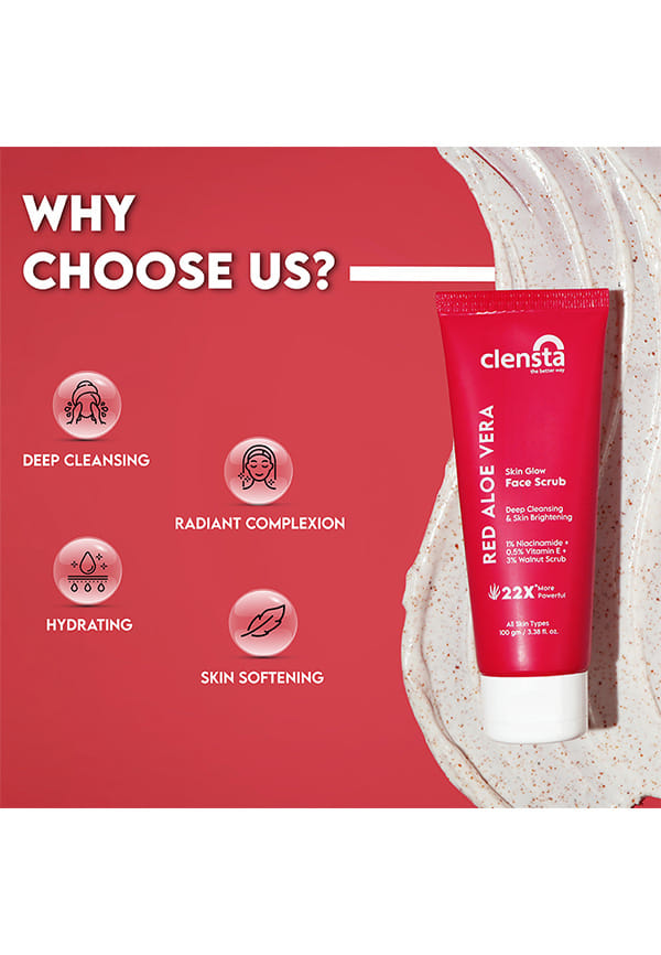 Red Aloe Vera Skin Glow Face Scrub – thumbnail 3