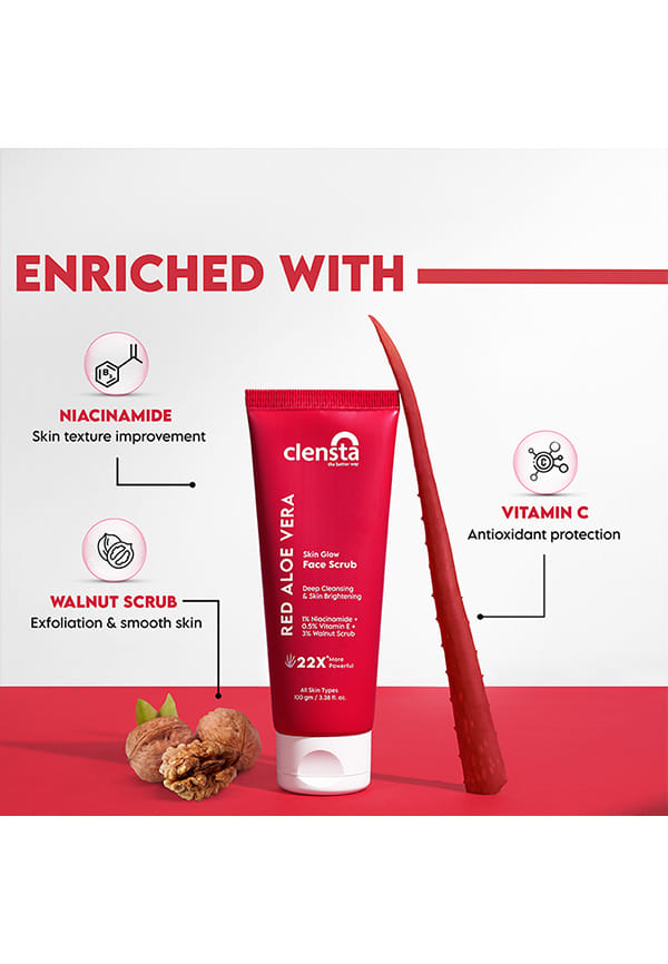 Red Aloe Vera Skin Glow Face Scrub – thumbnail 4