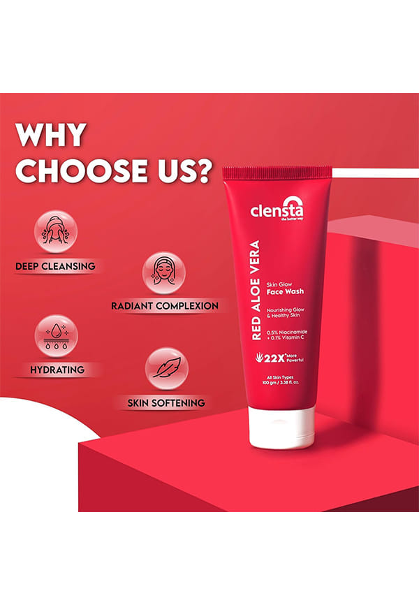 Red Aloe Vera Skin Glow Face Wash With Vitamin C & Niacinamide – thumbnail 4