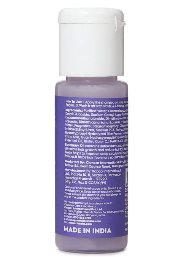 Rosemary Hair Fall Control Shampoo With Biotin For Reducing Hair Loss, Breakage & Daily Use – thumbnail 2