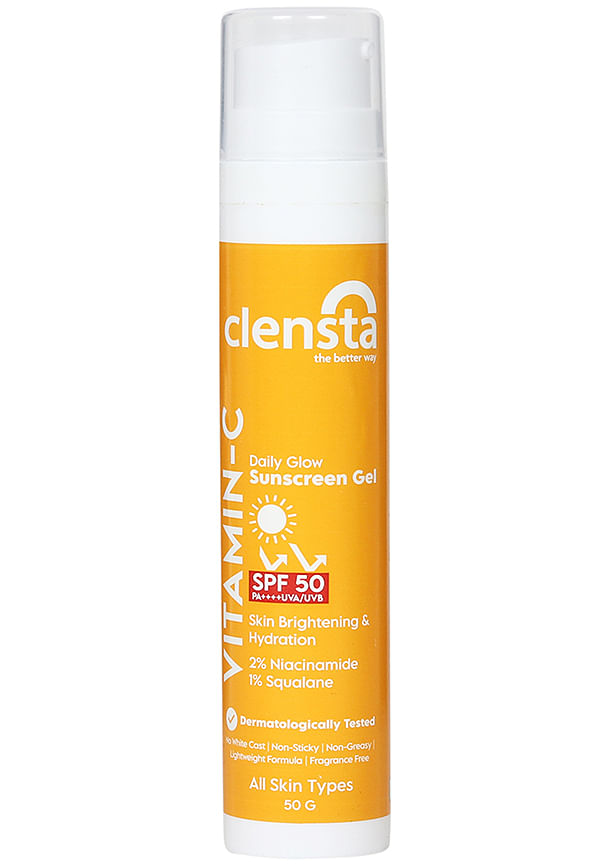 Daily Glow Sunscreen Gel SPF 50 PA++++ with Vitamin C, Niacinamide and ...