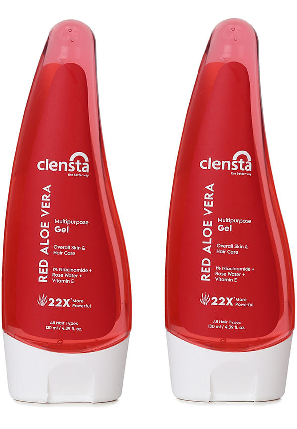Red Aloe Vera Gel 22x MORE POWERFUL For Skin and Hair With 1% Niacinamide & Vitamin E