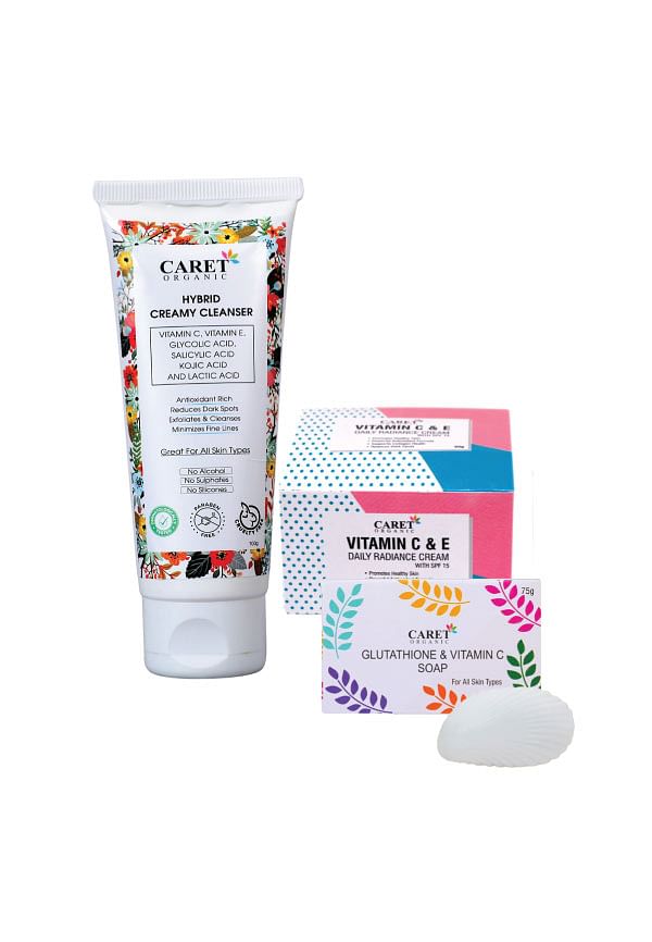 Hybrid Face Wash, Daily Cream And Glutathione Soap