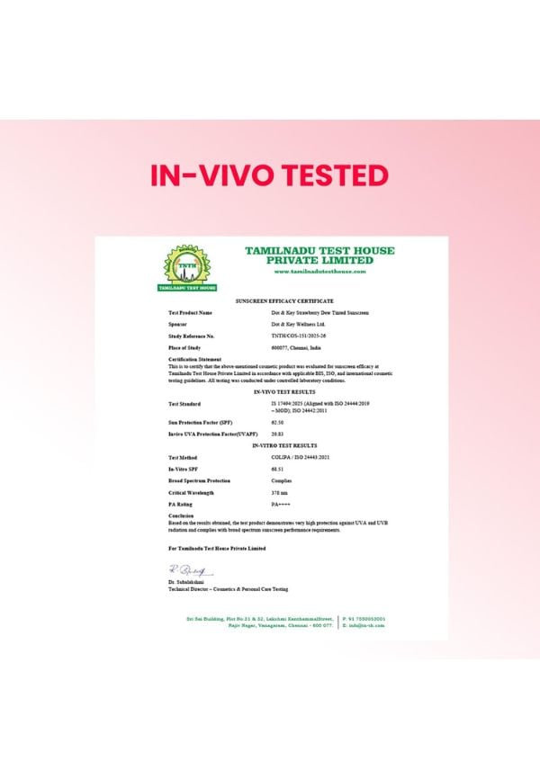 Strawberry Dew Tinted Sunscreen, In-Vivo Tested SPF 50+ PA++++ – thumbnail 8
