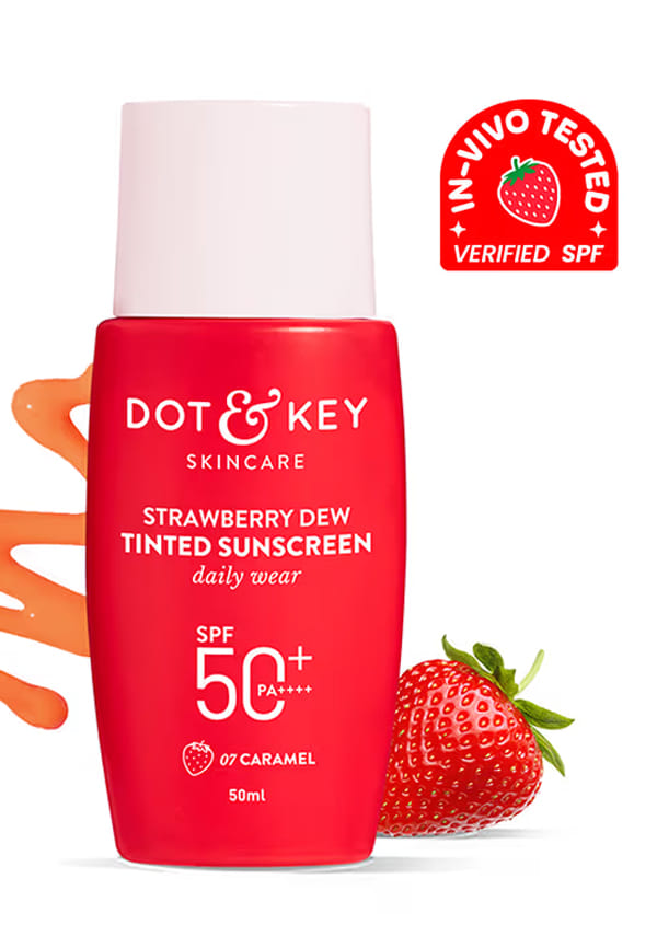 Strawberry Dew Tinted Sunscreen, In-Vivo Tested SPF 50+ PA++++