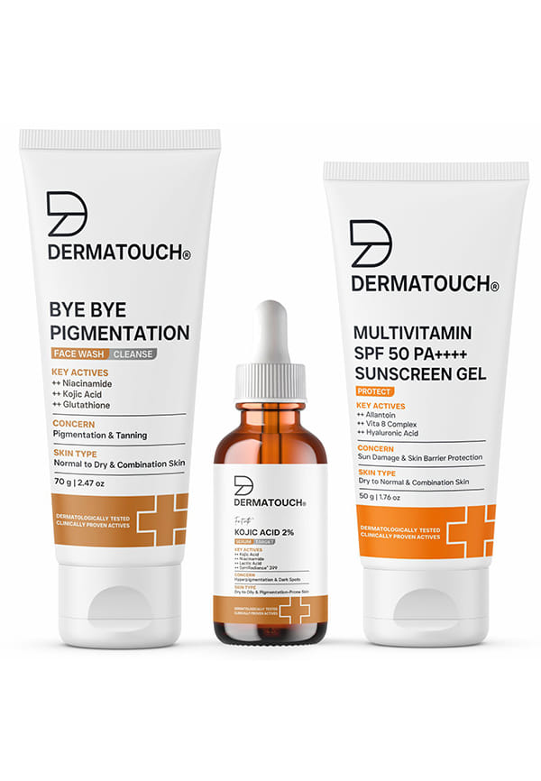 Pigmentation Control Trio | Face Wash + Kojic Acid 2% Serum + Sunscreen PA++++ Pigmentation Control Trio | Face Wash + Kojic Acid 2% Serum + Sunscreen PA++++