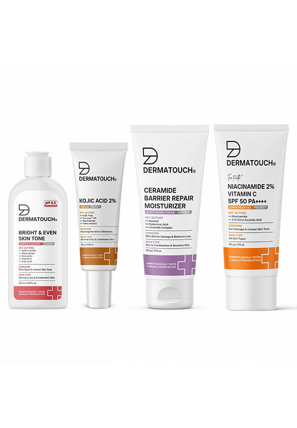 Brightening Kit | Cleanser + Ceramide Moisturiser + Kojic Acid Cream + Sunscreen PA++++ Brightening Kit | Cleanser + Ceramide Moisturiser + Kojic Acid Cream + Sunscreen PA++++