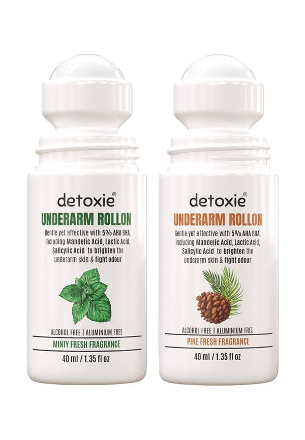 5% AHA BHA Underarm Lightening Deo Roll On | Men & Women | Pine Fresh & Minty Fragrance