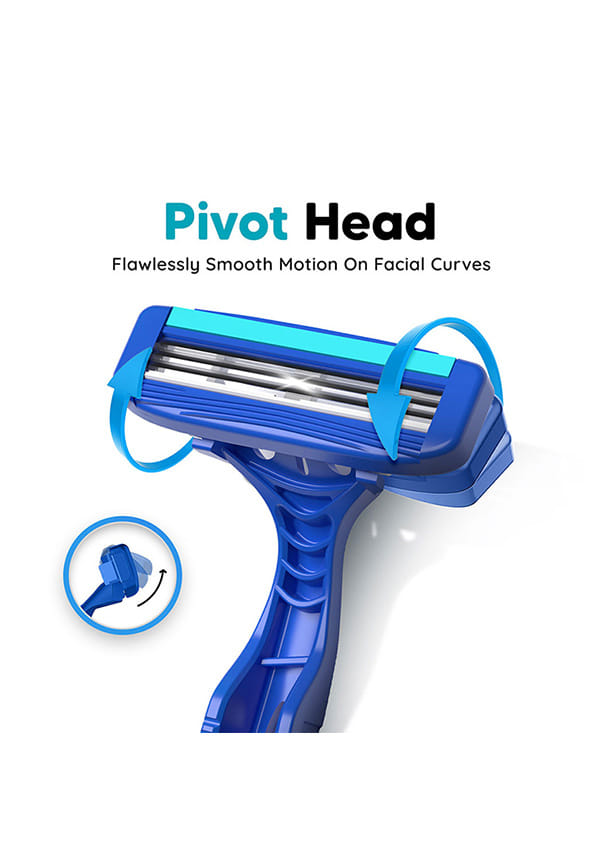 LetsShave Evior 3 Plus Disposable Razor for Women (Pack of 12+3), Painless Hair Removal for Women, Stainless Steel Blades, Razor for Women – thumbnail 4