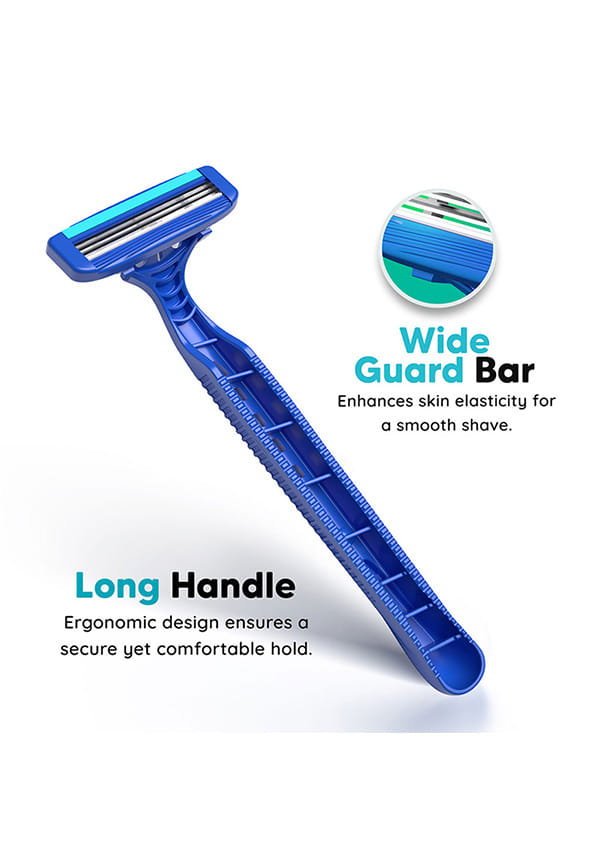 LetsShave Evior 3 Plus Disposable Razor for Women (Pack of 12+3), Painless Hair Removal for Women, Stainless Steel Blades, Razor for Women – thumbnail 5