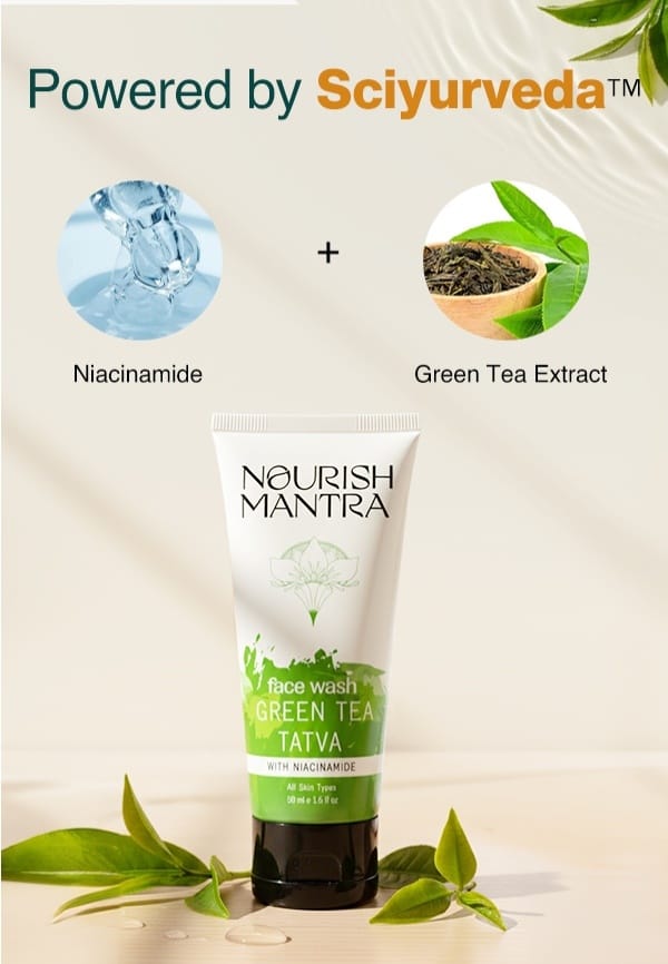 Green Tea Tatva Face Wash to Remove Dead Skin Cells & Build Up - 50 ml – thumbnail 2