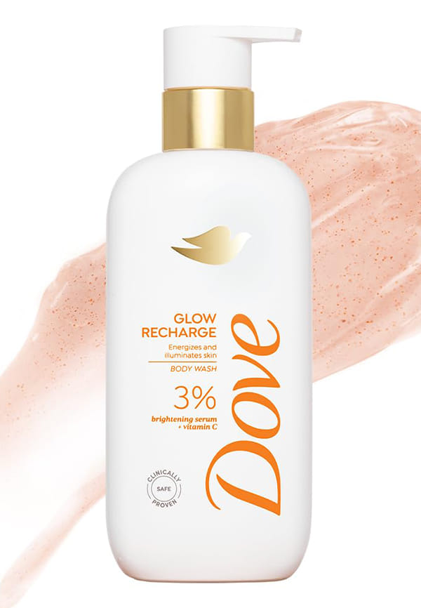 Dove 3% Brightening Serum + Vitamin C Glow Recharge Serum Body Wash