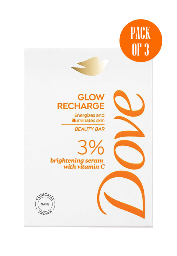 Dove 3% Brightening Serum + Vitamin C Glow Recharge Serum Beauty Bar