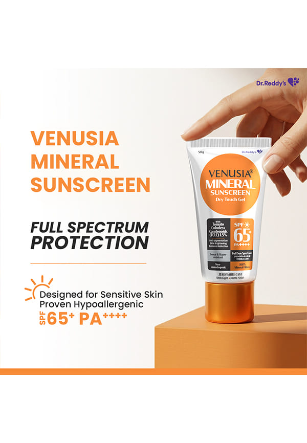 Mineral sunscreen SPF65I Full spectrum protection I UVA UVB Blue light protect I with Anti-oxidant – thumbnail 2