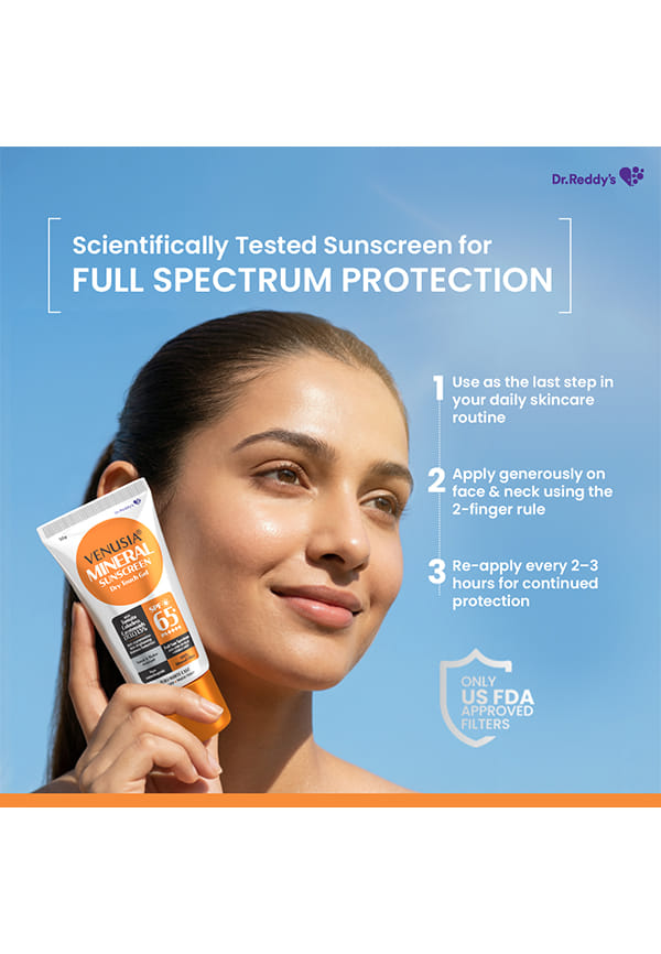 Mineral sunscreen SPF65I Full spectrum protection I UVA UVB Blue light protect I with Anti-oxidant – thumbnail 6