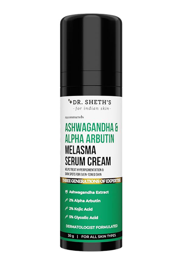 Ashwagandha and Alpha Arbutin Melasma Serum-in-Cream