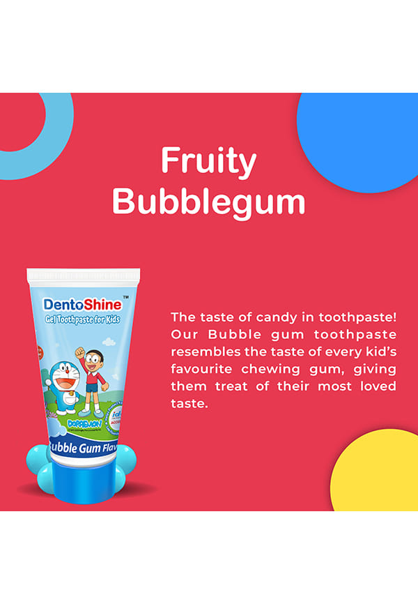 Bubblegum Flavor Gel Toothpaste for Kids (Doraemon) – thumbnail 2
