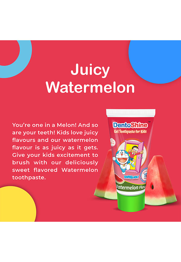 Watermelon Flavor Gel Toothpaste for Kids (Doraemon) – thumbnail 2