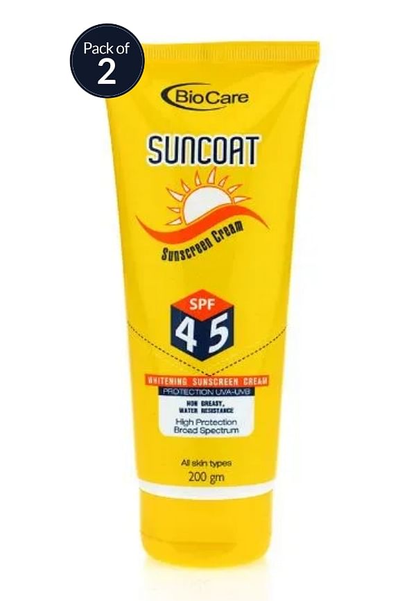 Suncoat Sunscreen Cream Spf45, 200Ml