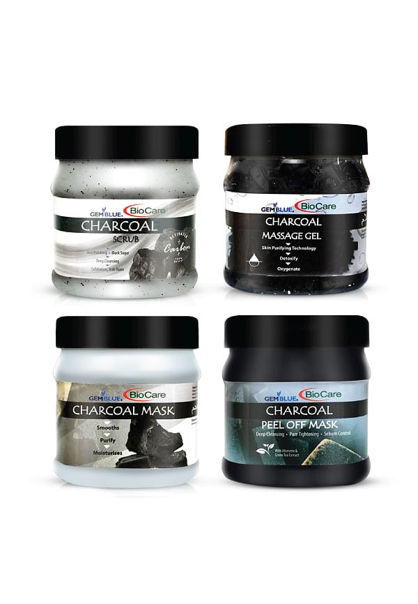 Charcoal Scrub, Cream, Mask & Gel