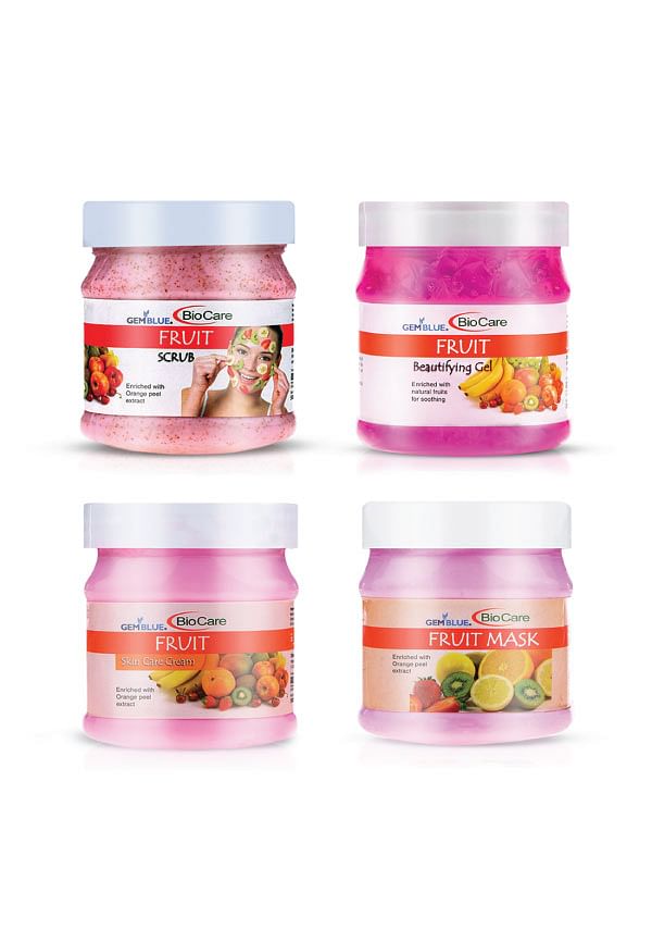 Fruit gel Scrub, Cream, Mask & Gel