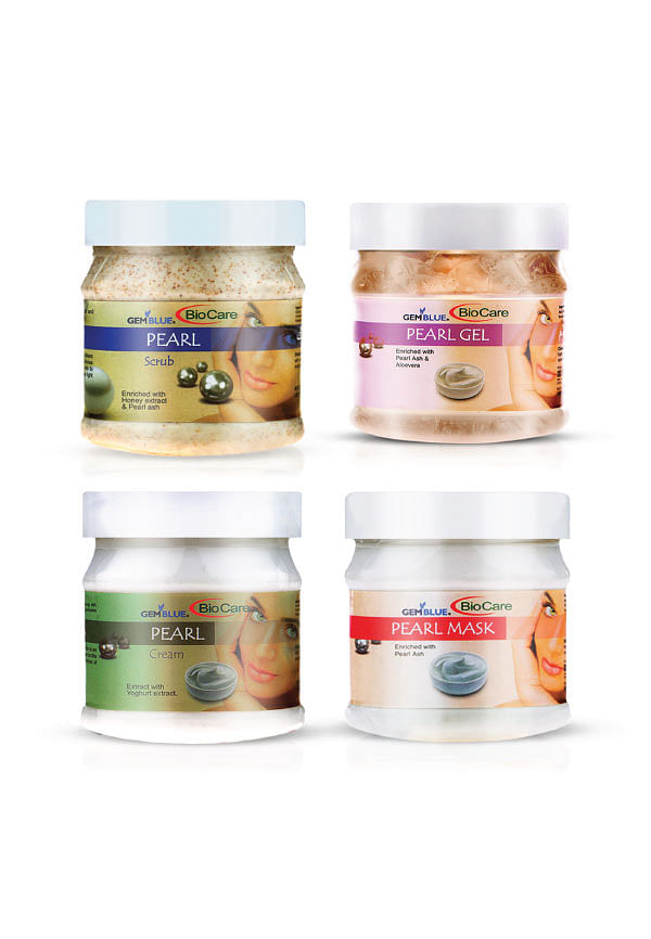 Pearl Scrub, Cream, Mask & Gel