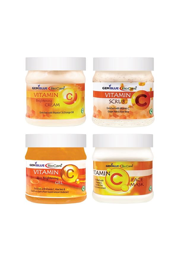 Vitamin C Scrub, Cream, Mask & Gel