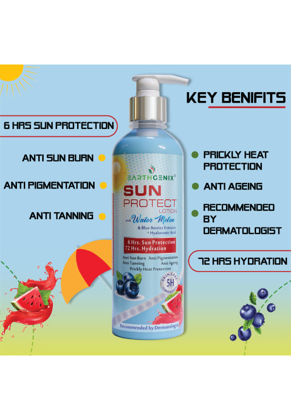 Sun Protect Lotion with Water Melon & Blue Berries Extracts + Hyaluronic Acid – thumbnail 2