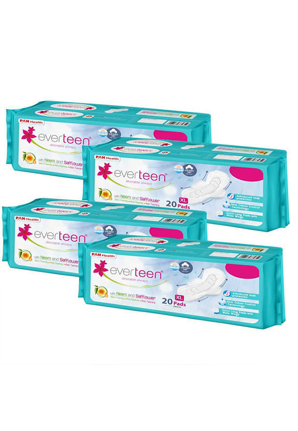 XL Sanitary Napkin Pads with Neem and Safflower 280mm XL Sanitary Napkin Pads with Neem and Safflower 280mm
