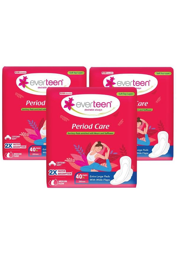 Period Care XL Soft Sanitary Pads Enriched For Medium Flow