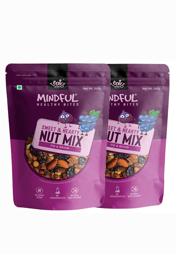 Healthy Trail Mix With Fig & Raisin - Dry Fruit, Tropical Fruits & Nuts Pack of 2
