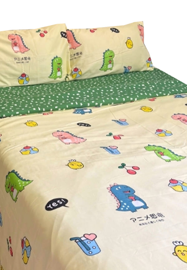 Cute Dinos Bedsheet Set