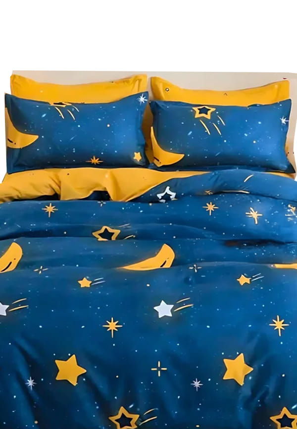 Blue Moon & Star Bedsheet Set