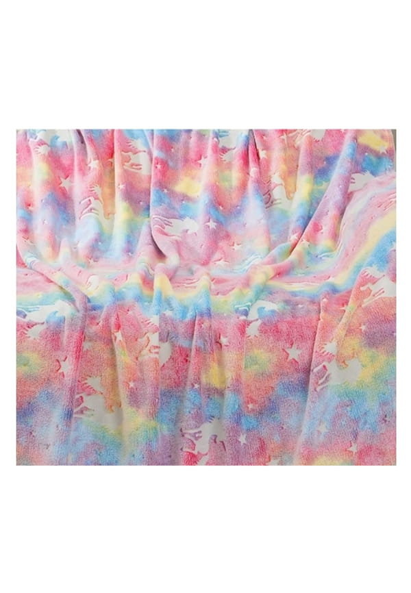 Glow in the Dark Blanket – Pink Unicorn Theme