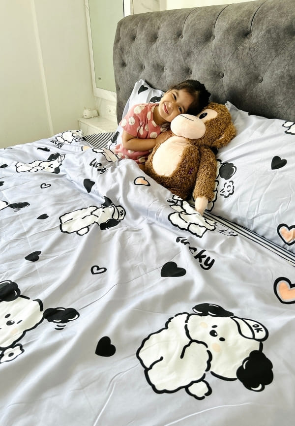 Grey Puppy Bedsheet Set – thumbnail 3