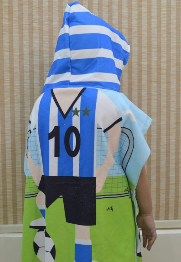 Hooded Kids Towel – Football Design